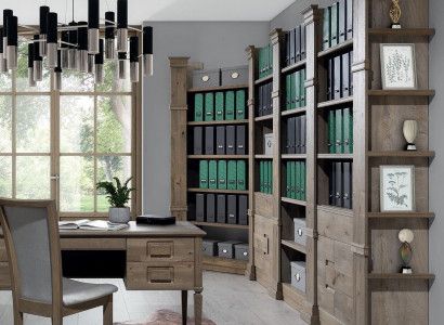 Eckregal Regal Aufbewahrung Wohnwand Aktenschrank Büro Schrank Möbel